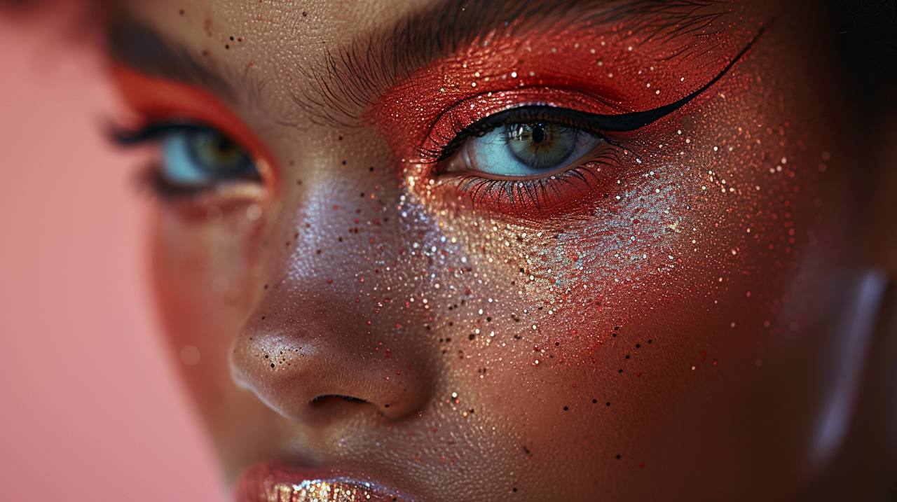 Крупный план: неоновый макияж