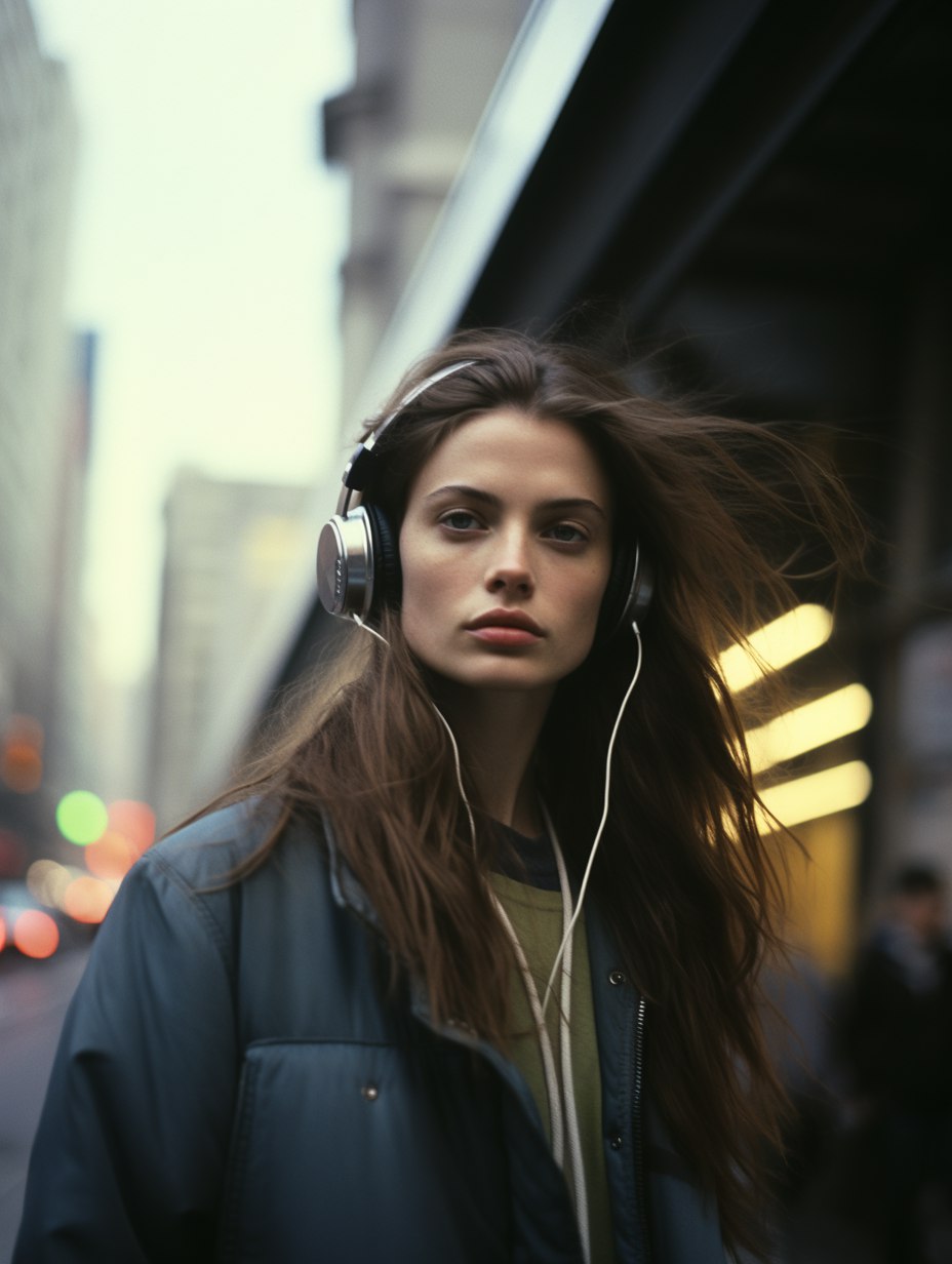 Фотография девушки на улице (Kodak 400 Ultramax)