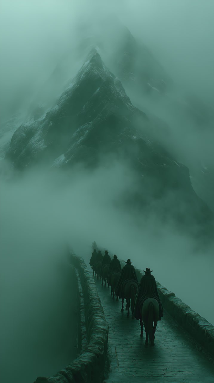 Каменный мост в туманной долине