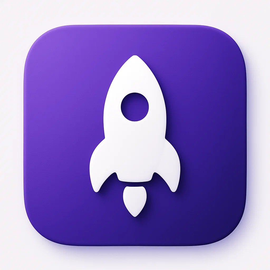 Иконка в стиле iOS (ракета)