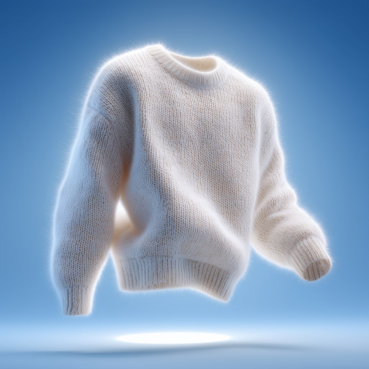 Белый свитер витает в воздухе
