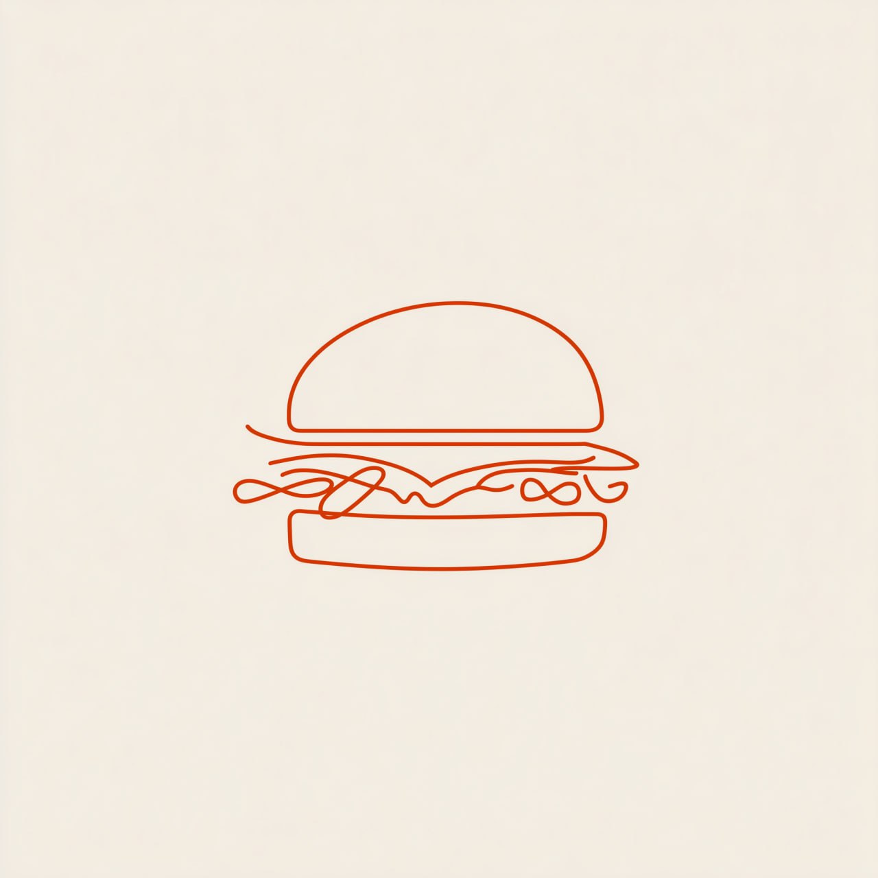 \[Бургер\] нарисованный линиями