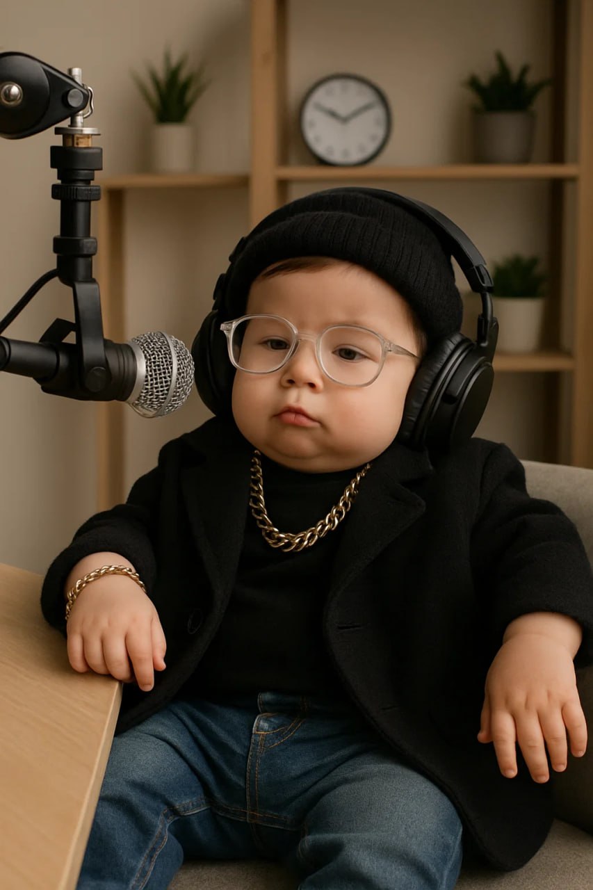 Ребенок на подкасте