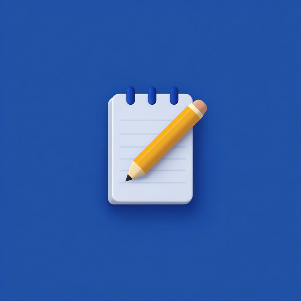 Блокнот с карандашом