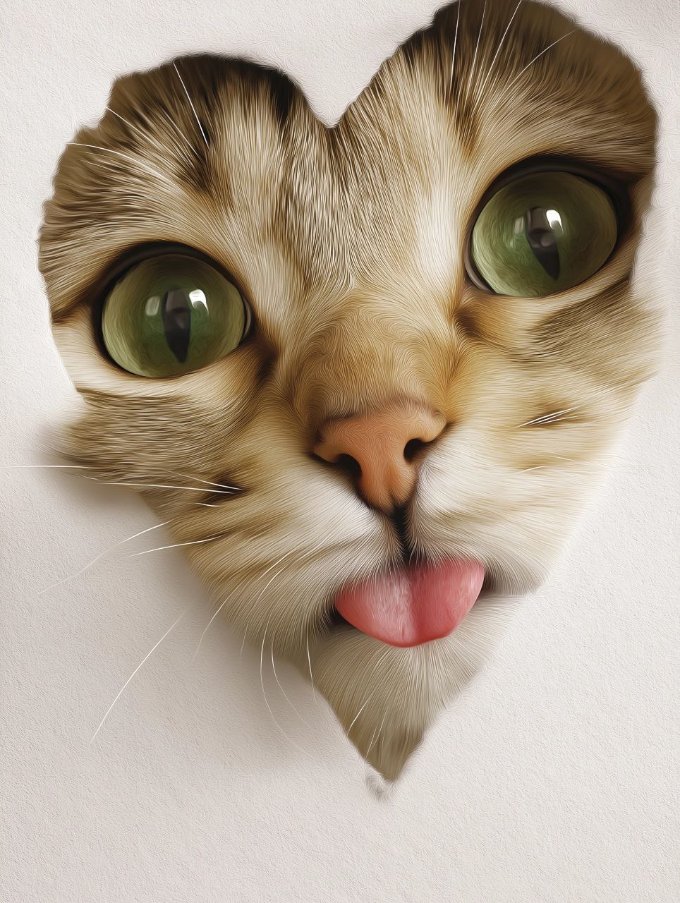 Животное выглядывает из сердцеобразной щели