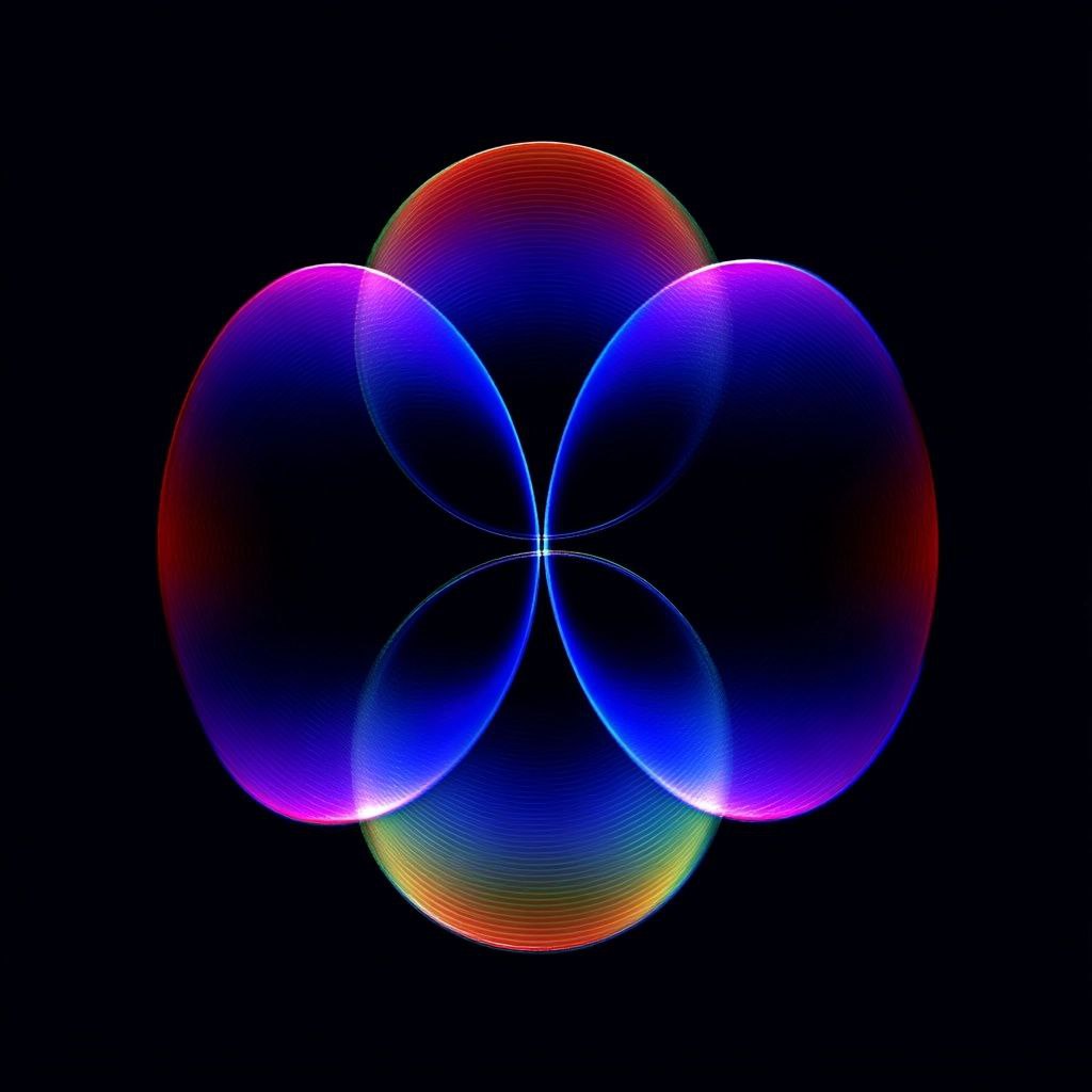 Иконка в виде 4 голографических кругов