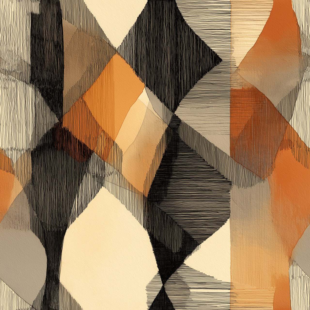 Абстрактные геометрические фигуры, нарисованные от руки