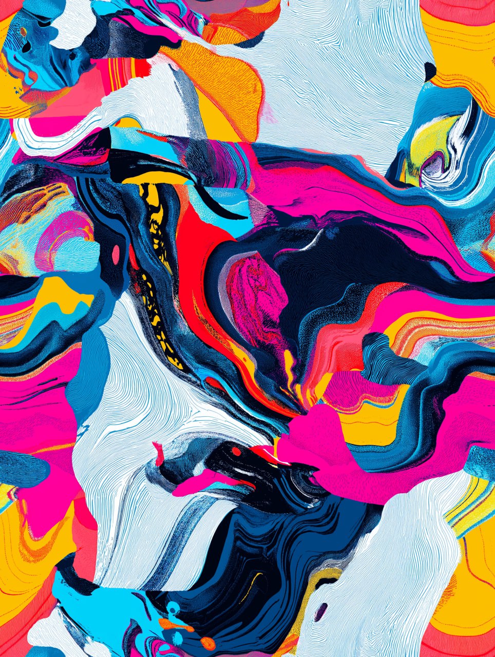 Абстрактное искусство со сложными узорами