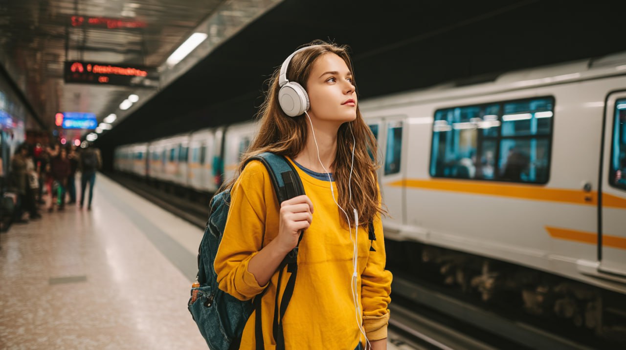 Студентка в метро